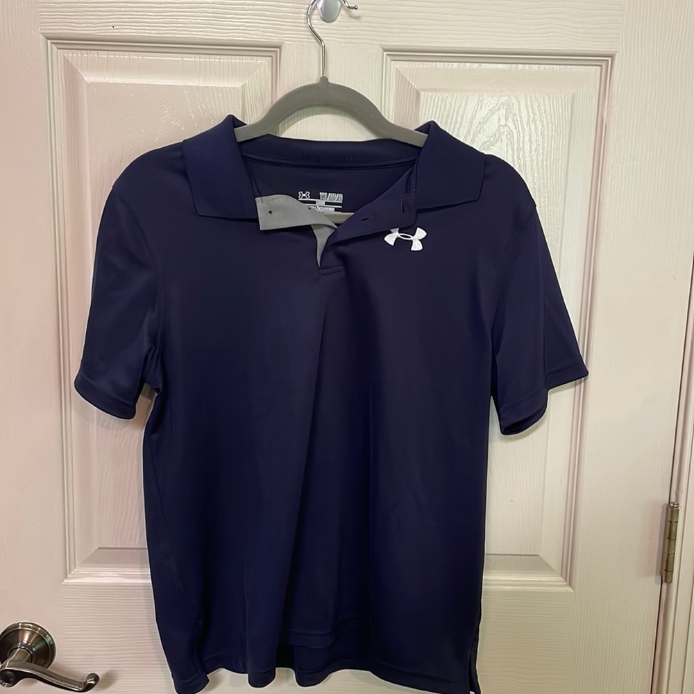 YXL loose Under armor athletic polo